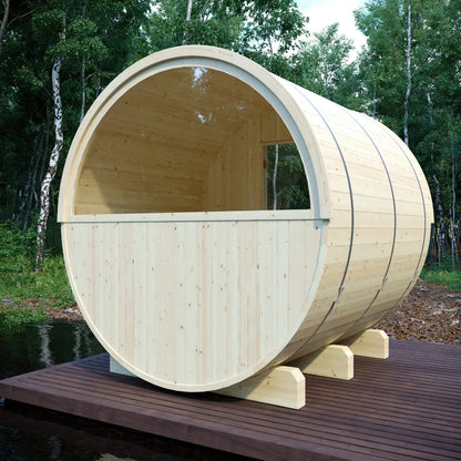 Helsinki Finnish Barrel Sauna with Terrace and WiFi Heater