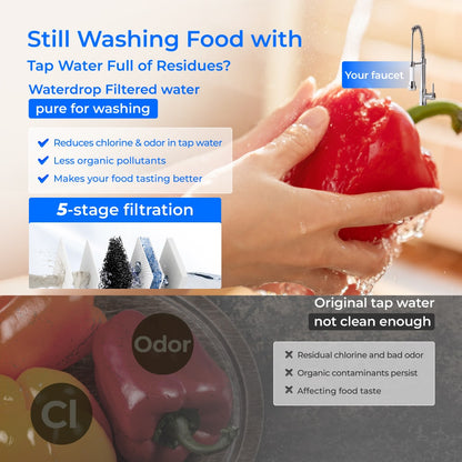 Waterdrop X Series Dual Flow Reverse Osmosis System, X12-PRO